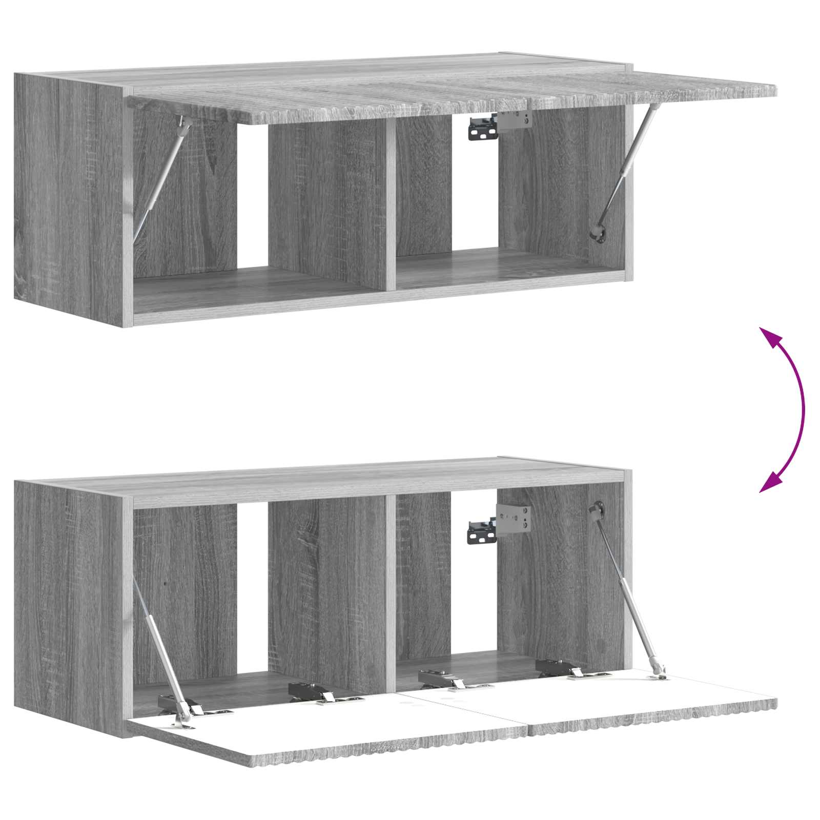 Σετ επίπλου τηλεόρασης 6 pcs Γκρίζο Σονομα Επεξεργασμένο ξύλο