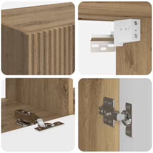 Σετ επίπλου τηλεόρασης 6 τμχ. Artisan Oak Επεξεργασμένο Ξύλο