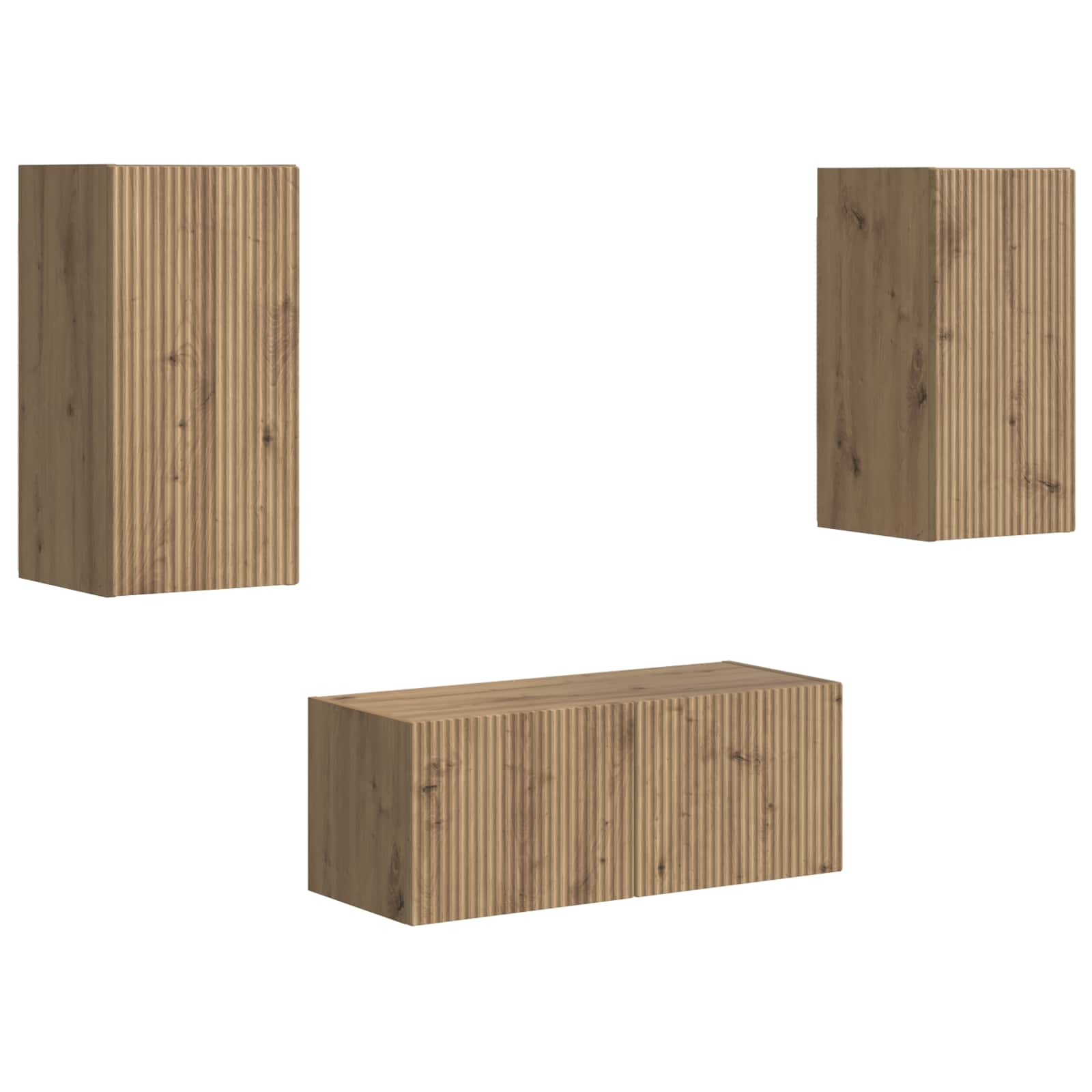 Σετ επίπλου τηλεόρασης 6 pcs Artisan Oak Επεξεργασμένο ξύλο