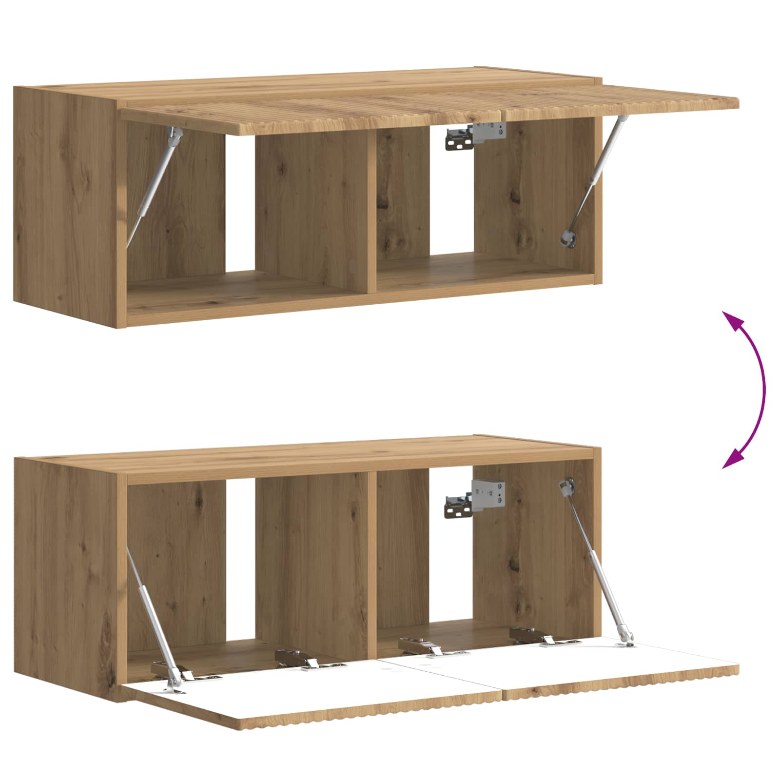 Σετ επίπλου τηλεόρασης 6 pcs Artisan Oak Επεξεργασμένο ξύλο