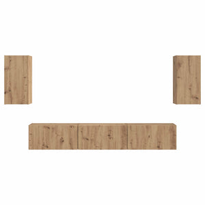 Σετ επίπλου τηλεόρασης 5 pcs Artisan Oak Επεξεργασμένο ξύλο - Pakobazaar
