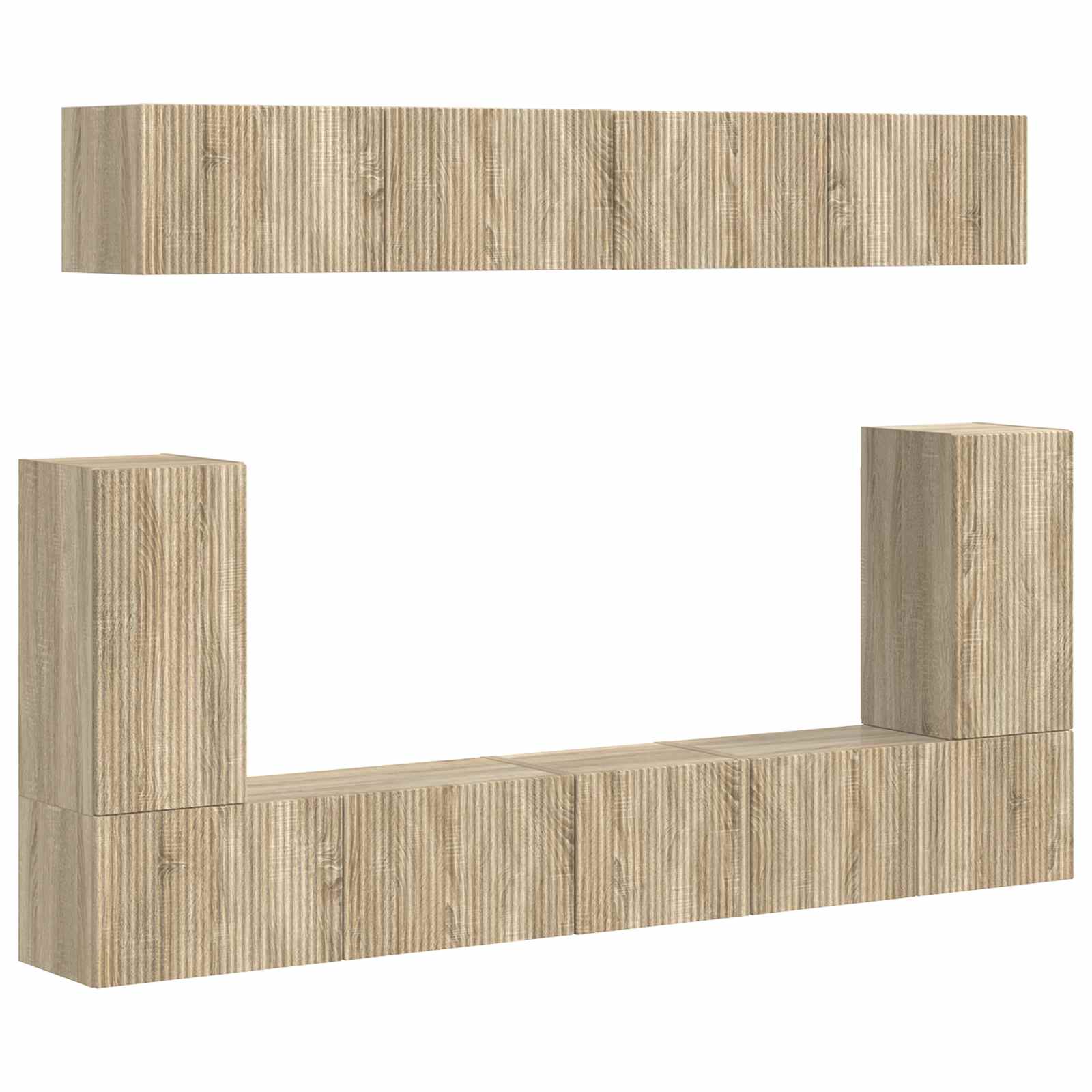 Σετ επίπλου τηλεόρασης 5 pcs Δρύς Sonoma Επεξεργασμένο ξύλο