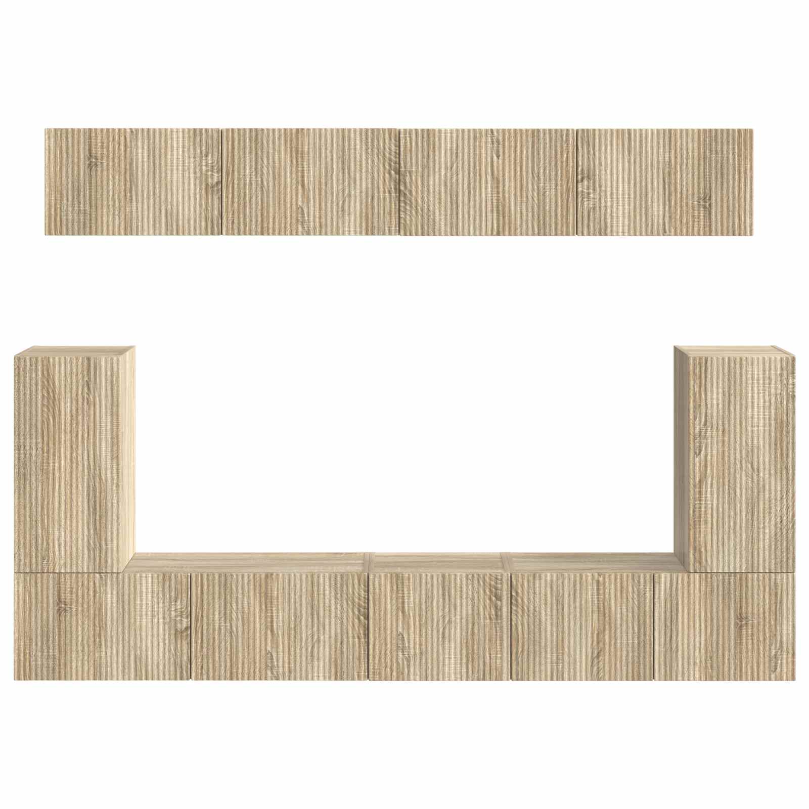 Σετ επίπλου τηλεόρασης 5 pcs Δρύς Sonoma Επεξεργασμένο ξύλο