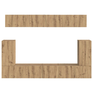 Σετ επίπλου τηλεόρασης 5 τμχ. Artisan Oak Επεξεργασμένο Ξύλο - Pakobazaar