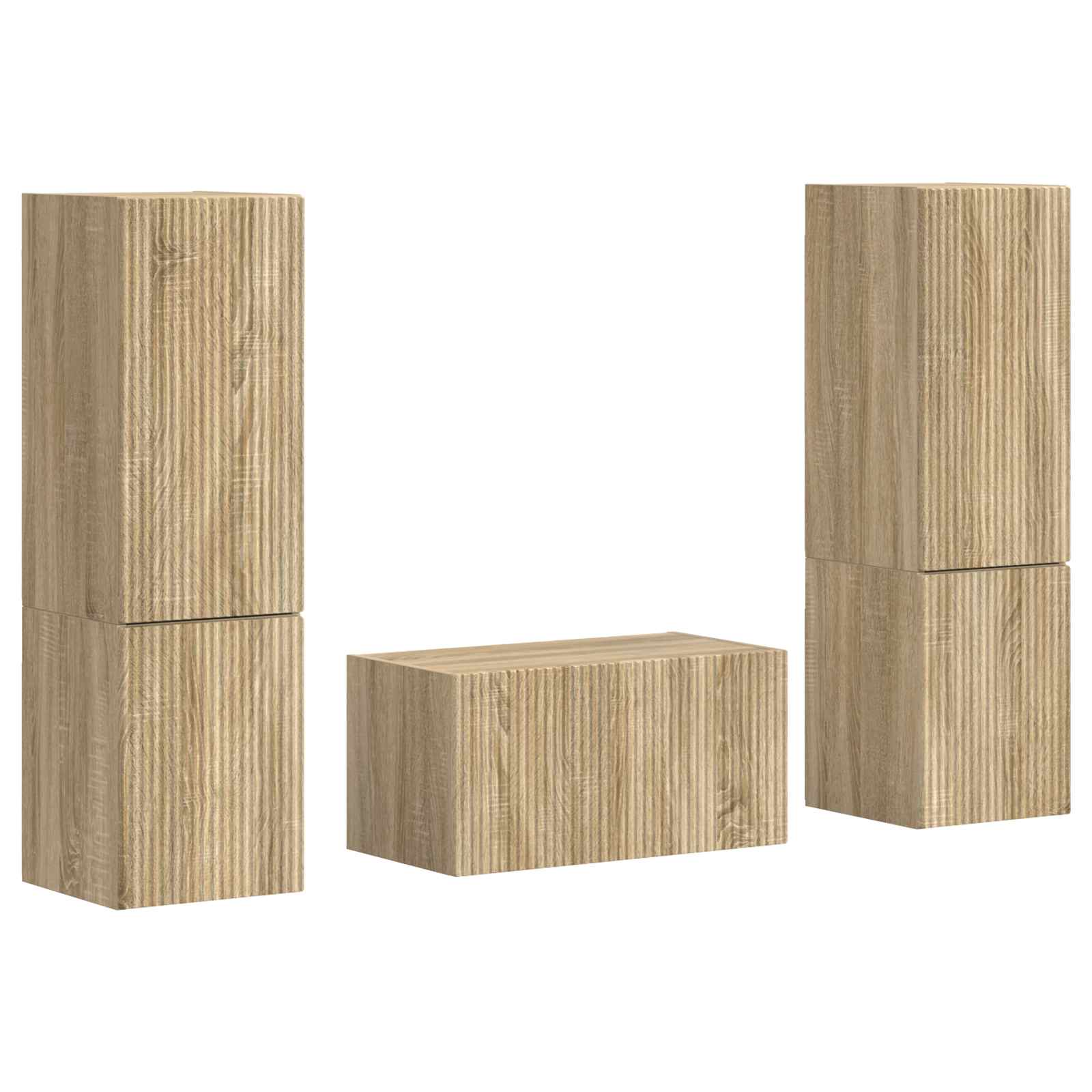 Σετ επίπλου τηλεόρασης 5 pcs Δρύς Sonoma Επεξεργασμένο ξύλο