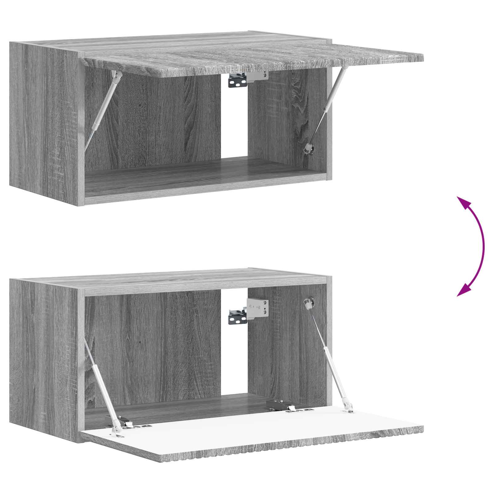 Σετ επίπλου τηλεόρασης 5 pcs Γκρίζο Σονομα Επεξεργασμένο ξύλο