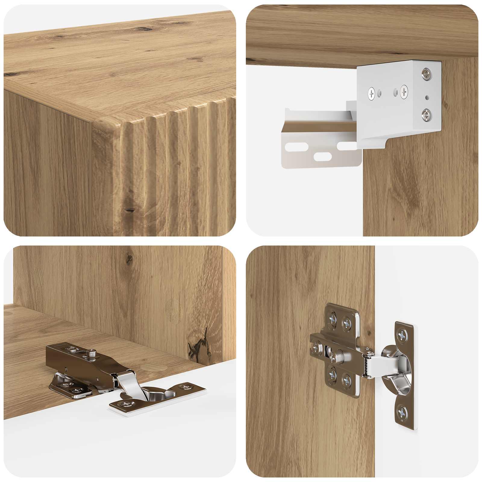 Σετ επίπλου τηλεόρασης 5 pcs Artisan Oak Επεξεργασμένο ξύλο