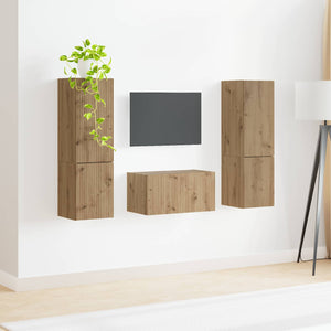 Σετ επίπλου τηλεόρασης 5 pcs Artisan Oak Επεξεργασμένο ξύλο - Pakobazaar