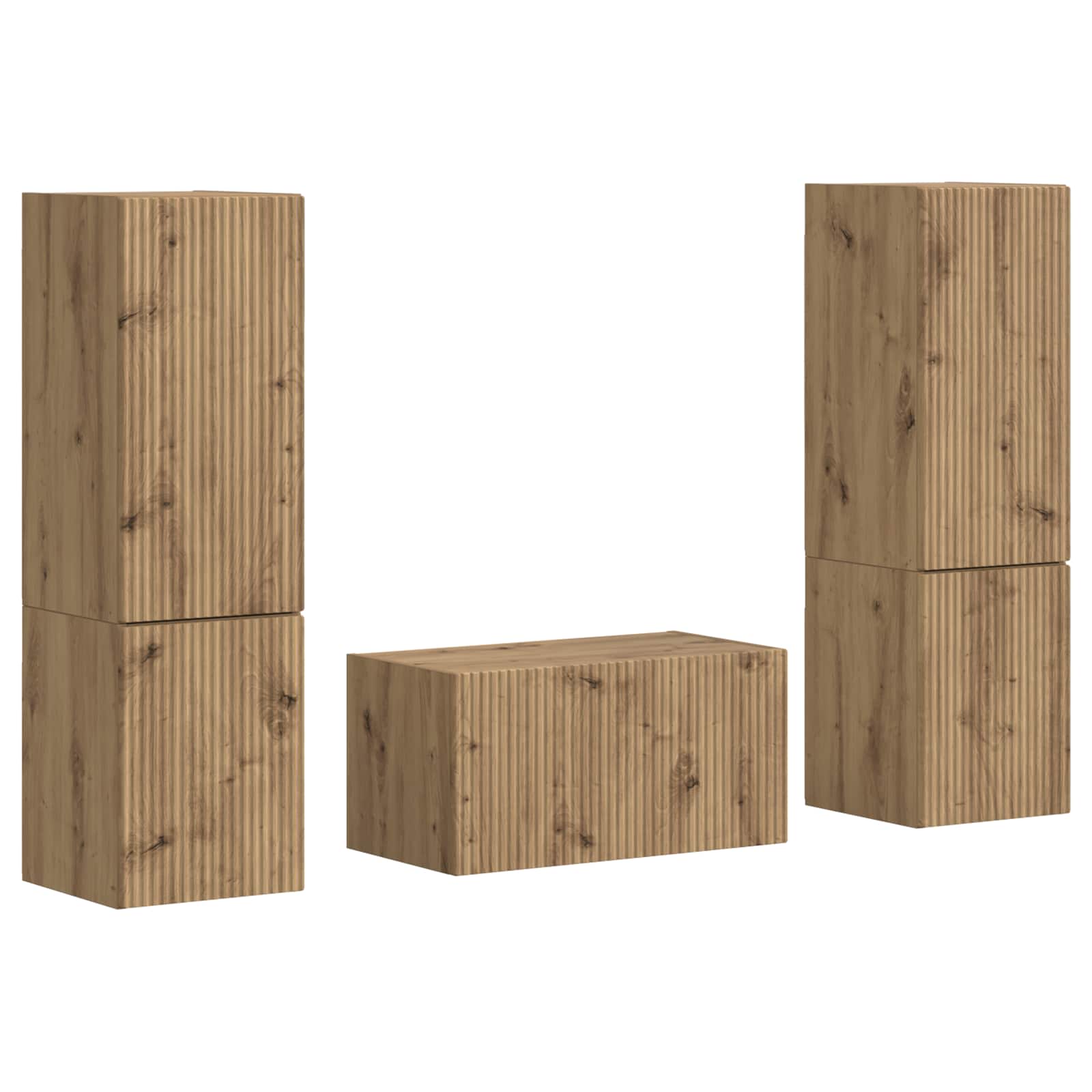 Σετ επίπλου τηλεόρασης 5 pcs Artisan Oak Επεξεργασμένο ξύλο