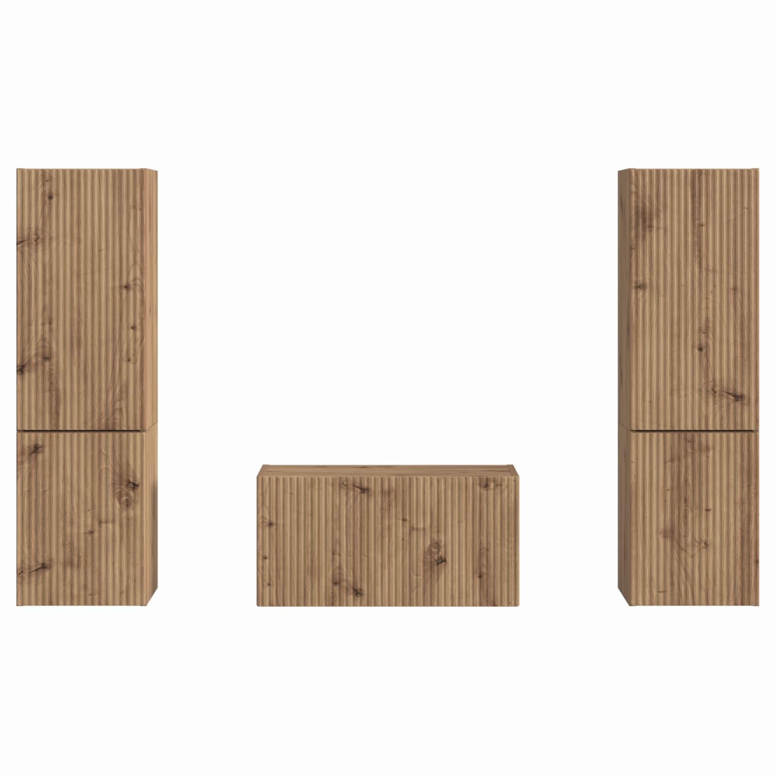 Σετ επίπλου τηλεόρασης 5 pcs Artisan Oak Επεξεργασμένο ξύλο