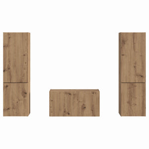 Σετ επίπλου τηλεόρασης 5 pcs Artisan Oak Επεξεργασμένο ξύλο - Pakobazaar