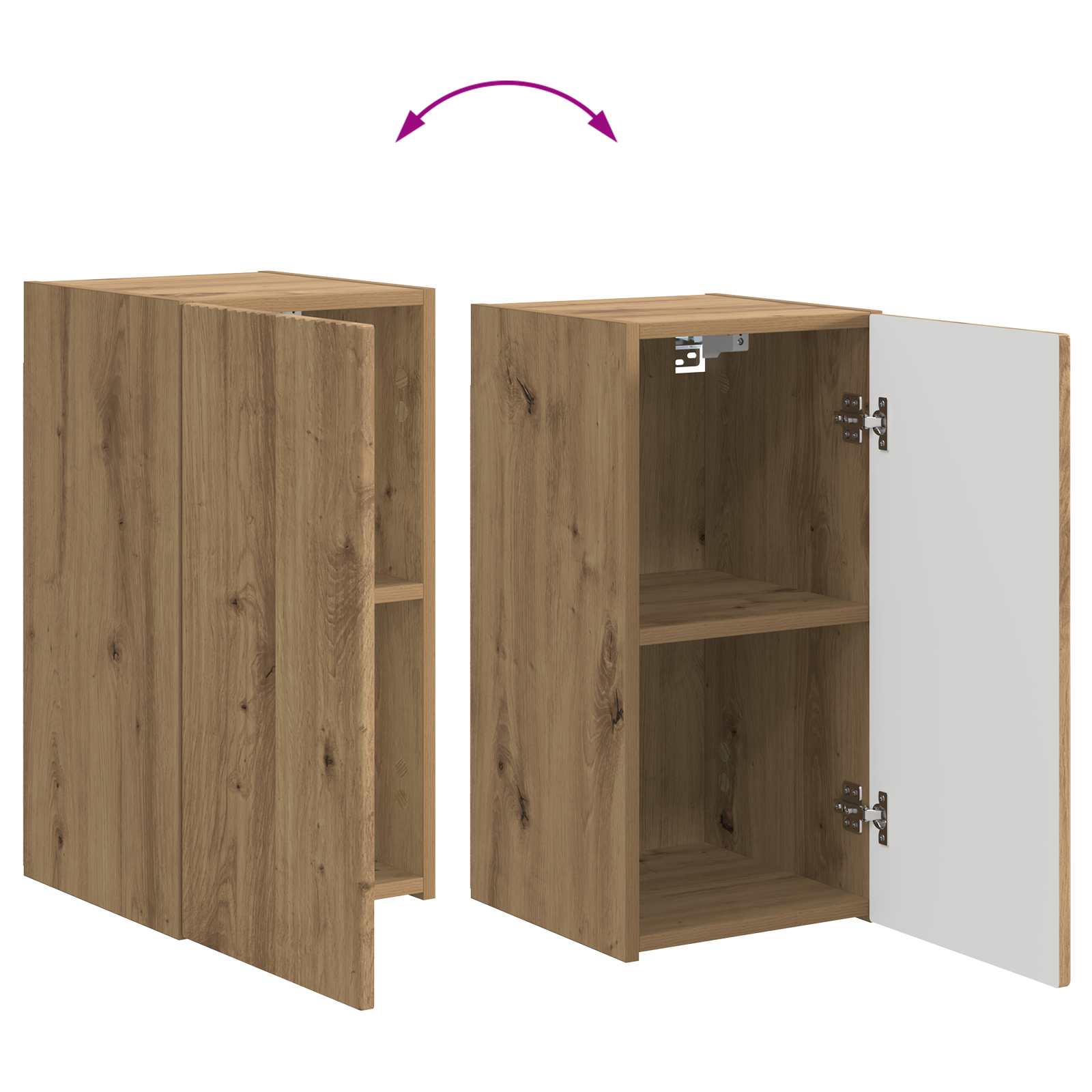Σετ επίπλου τηλεόρασης 5 pcs Artisan Oak Επεξεργασμένο ξύλο