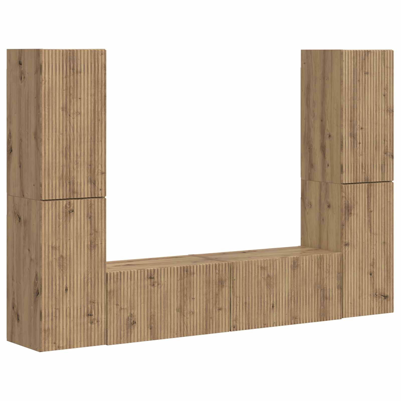 Σετ επίπλου τηλεόρασης 6 pcs Artisan Oak Επεξεργασμένο ξύλο