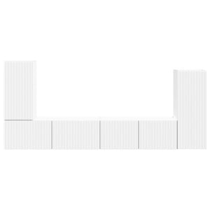 Σετ επίπλου τηλεόρασης 4 τμχ. Λευκό Επεξεργασμένο Ξύλο