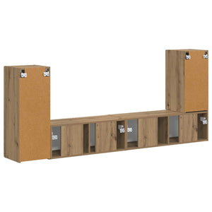 Σετ επίπλου τηλεόρασης 4 pcs Artisan Oak Επεξεργασμένο ξύλο - Pakobazaar