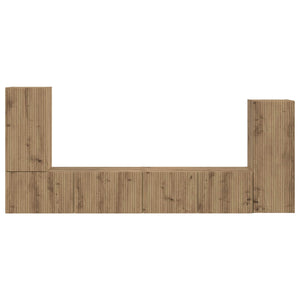Σετ επίπλου τηλεόρασης 4 pcs Artisan Oak Επεξεργασμένο ξύλο - Pakobazaar