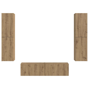 Σετ επίπλου τηλεόρασης 6 τμχ. Artisan Oak Επεξεργασμένο Ξύλο