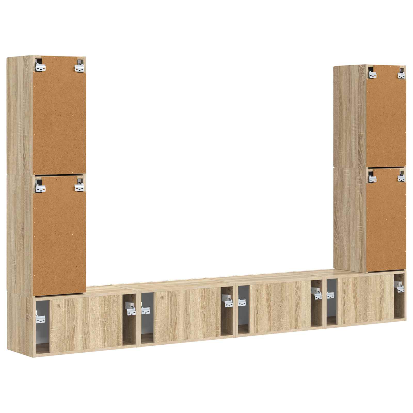 Σετ επίπλου τηλεόρασης 8 pcs Δρύς Sonoma Επεξεργασμένο ξύλο