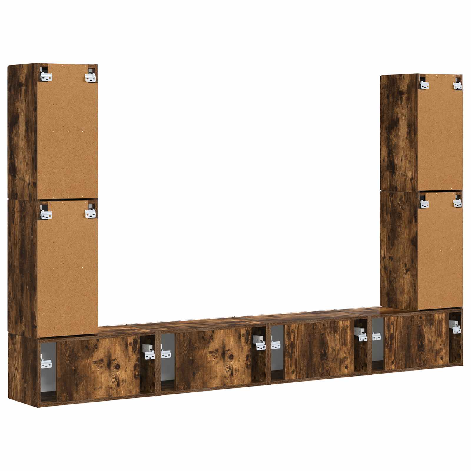 Σετ επίπλου τηλεόρασης 8 pcs Καπνιστό Δρύς Επεξεργασμένο ξύλο