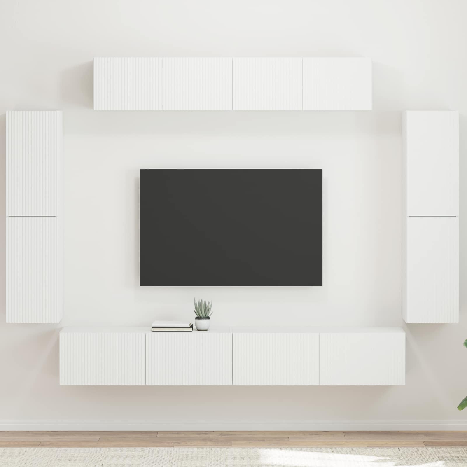Ντουλάπι TV 8 pcs Λευκό