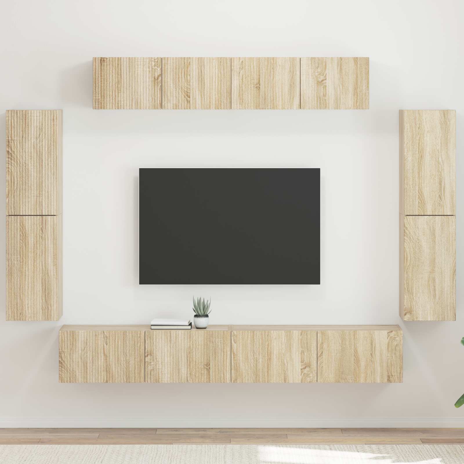 Ντουλάπι TV 8 pcs Δρύς Sonoma