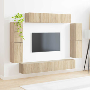 Ντουλάπι TV 8 τμχ. Δρύς Sonoma