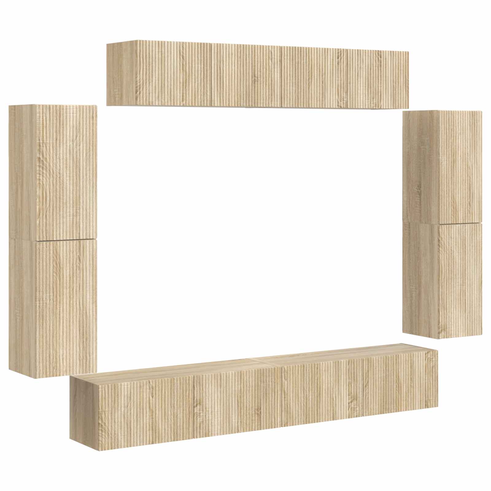 Ντουλάπι TV 8 pcs Δρύς Sonoma