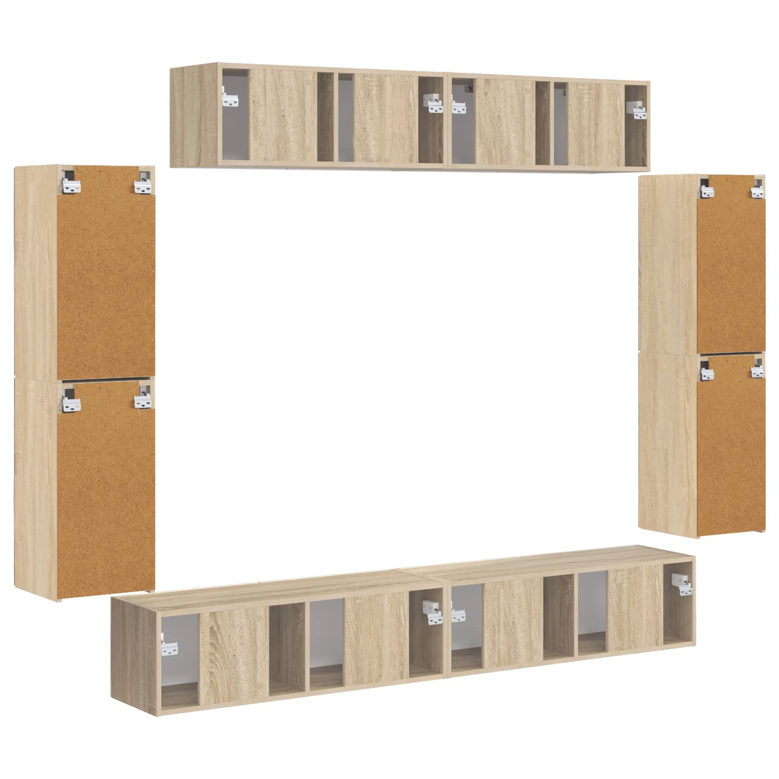 Ντουλάπι TV 8 pcs Δρύς Sonoma