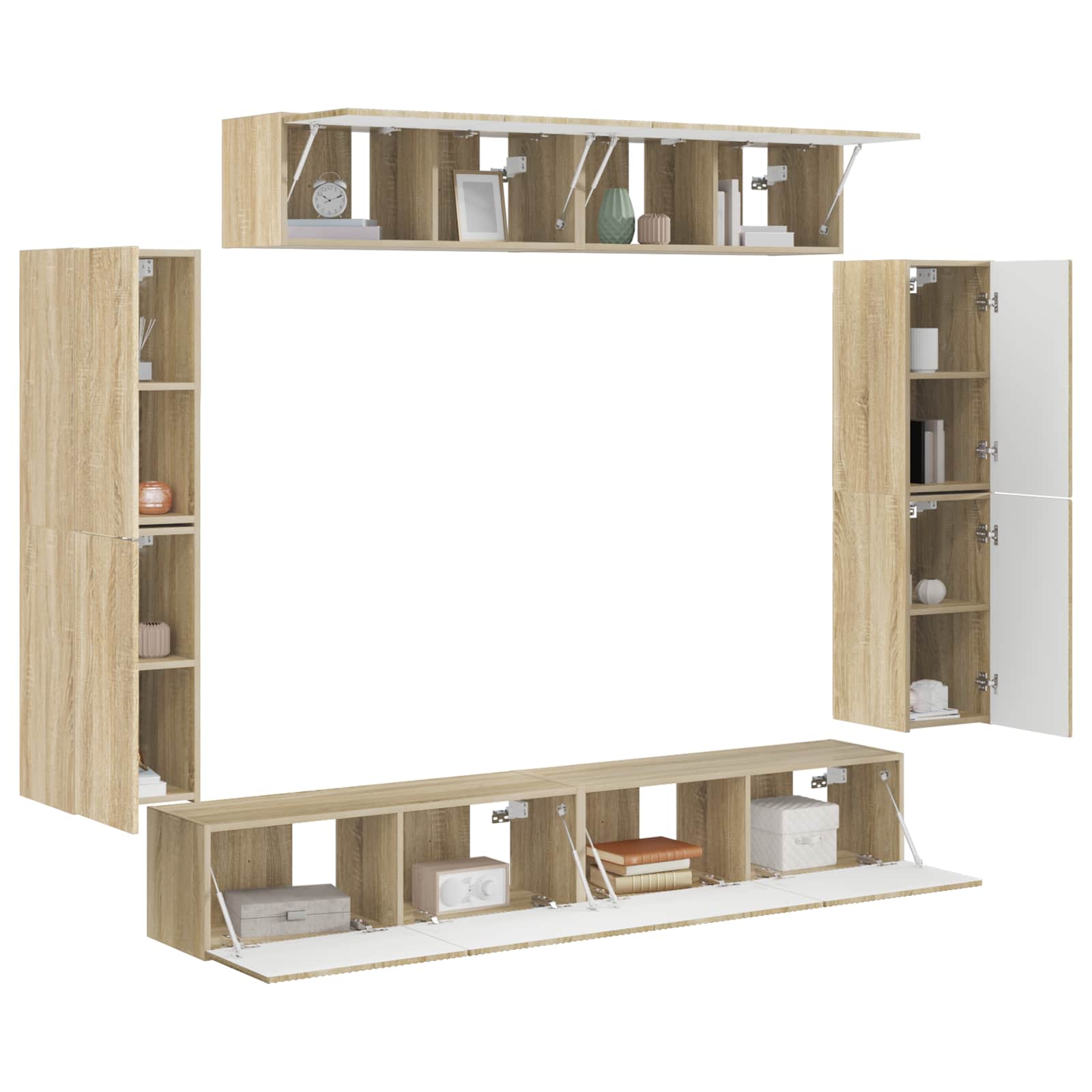 Ντουλάπι TV 8 pcs Δρύς Sonoma