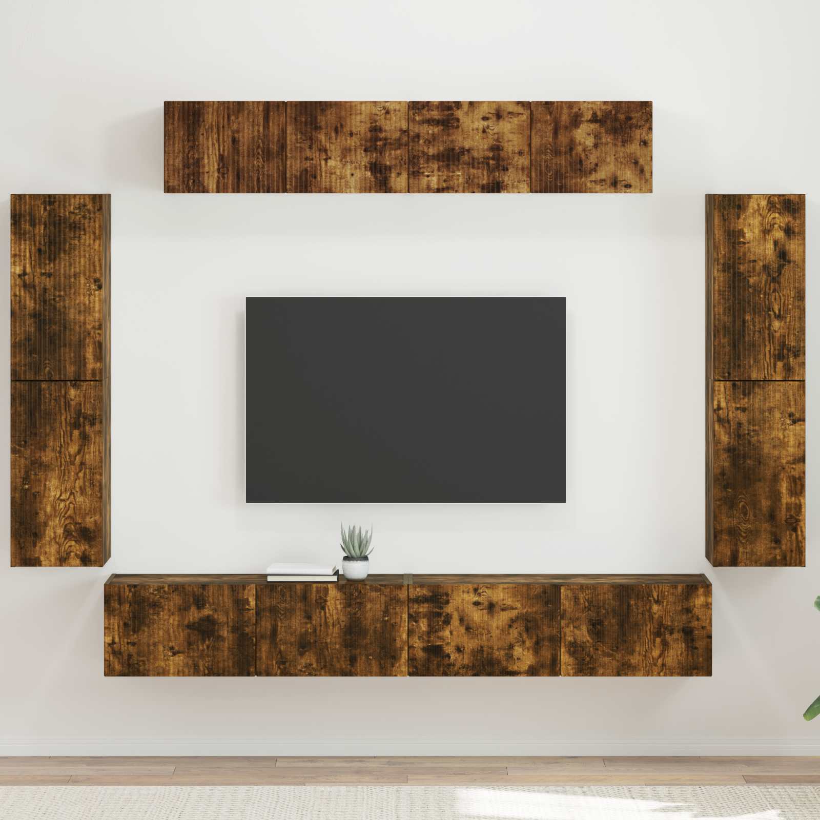 Ντουλάπι TV 8 pcs Καπνιστό Δρύς