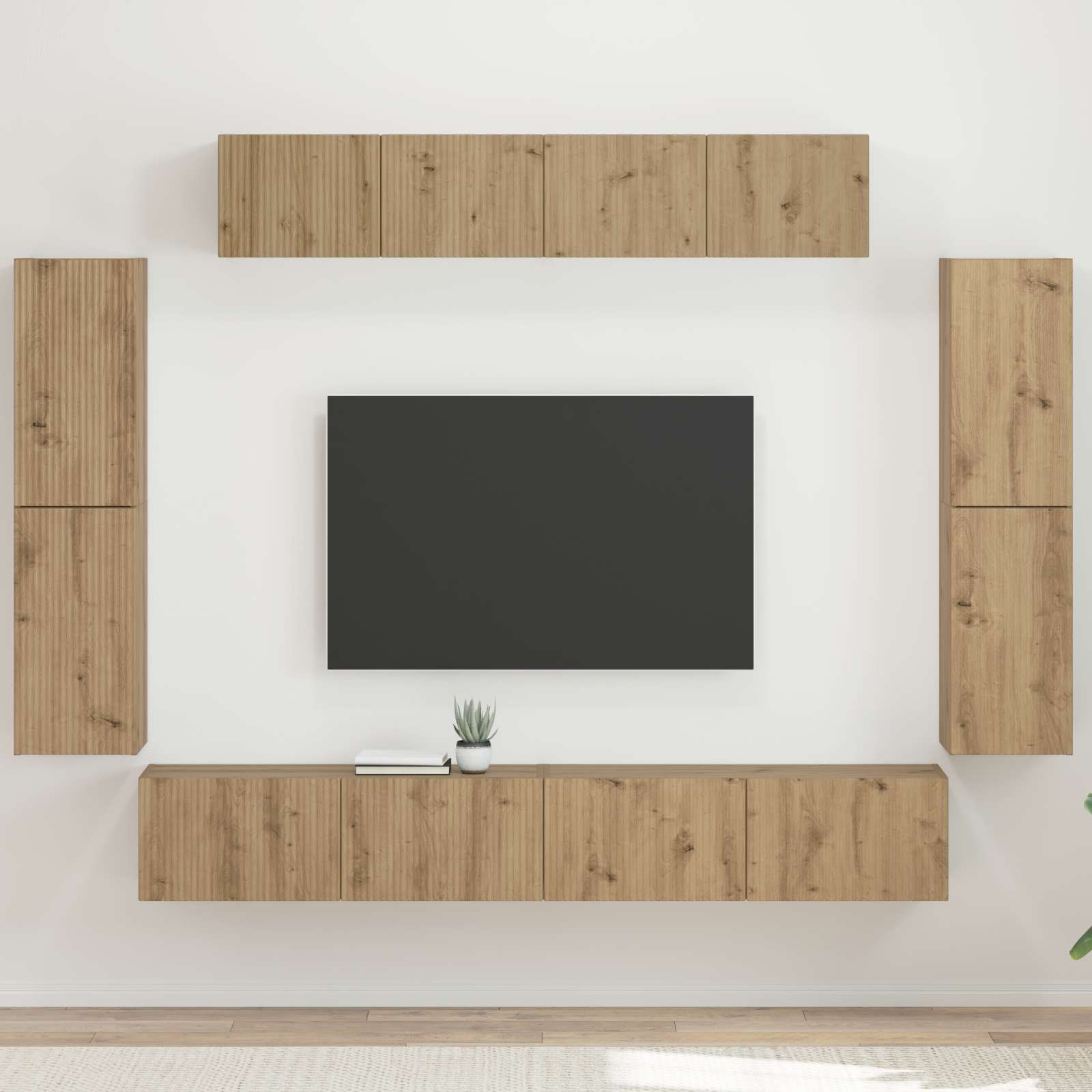 Ντουλάπι TV 8 τμχ. Artisan Oak