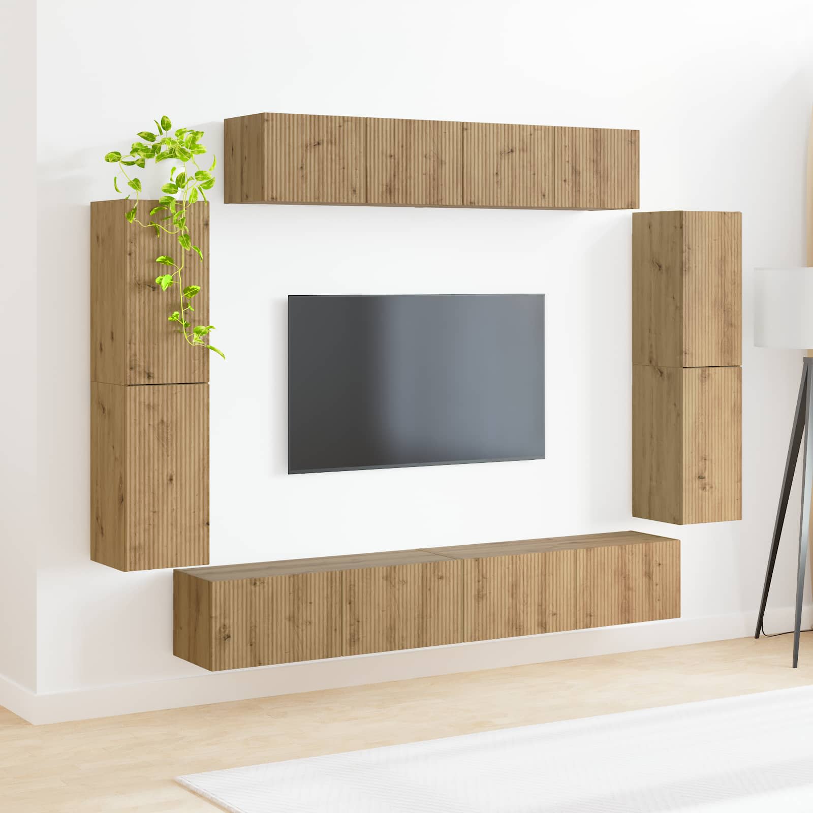 Ντουλάπι TV 8 τμχ. Artisan Oak