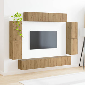 Ντουλάπι TV 8 τμχ. Artisan Oak