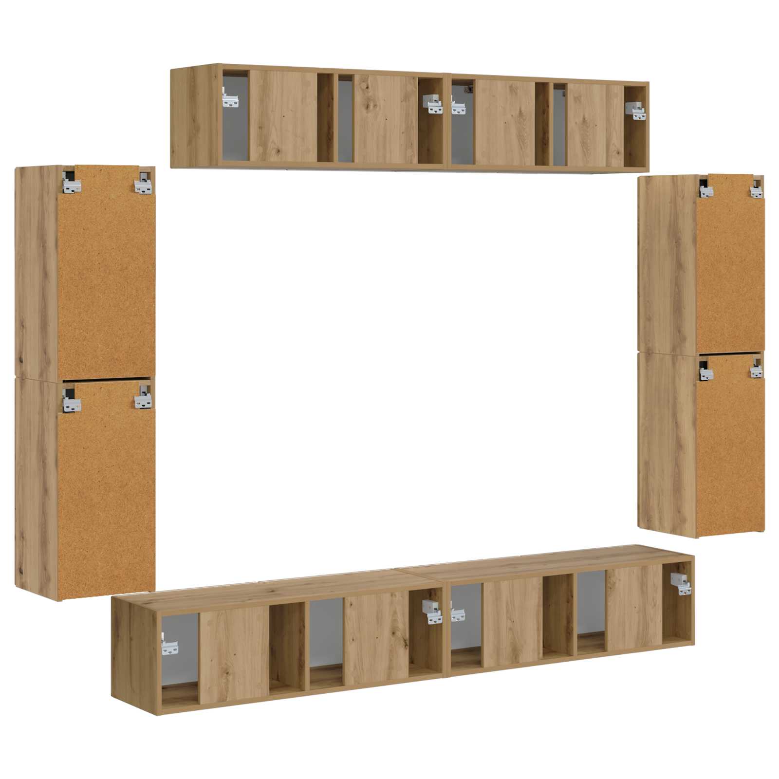 Ντουλάπι TV 8 τμχ. Artisan Oak