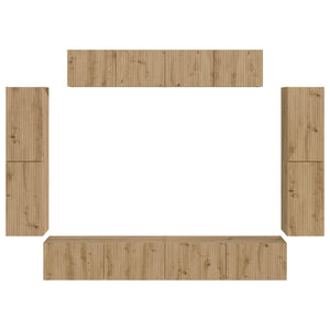Ντουλάπι TV 8 τμχ. Artisan Oak