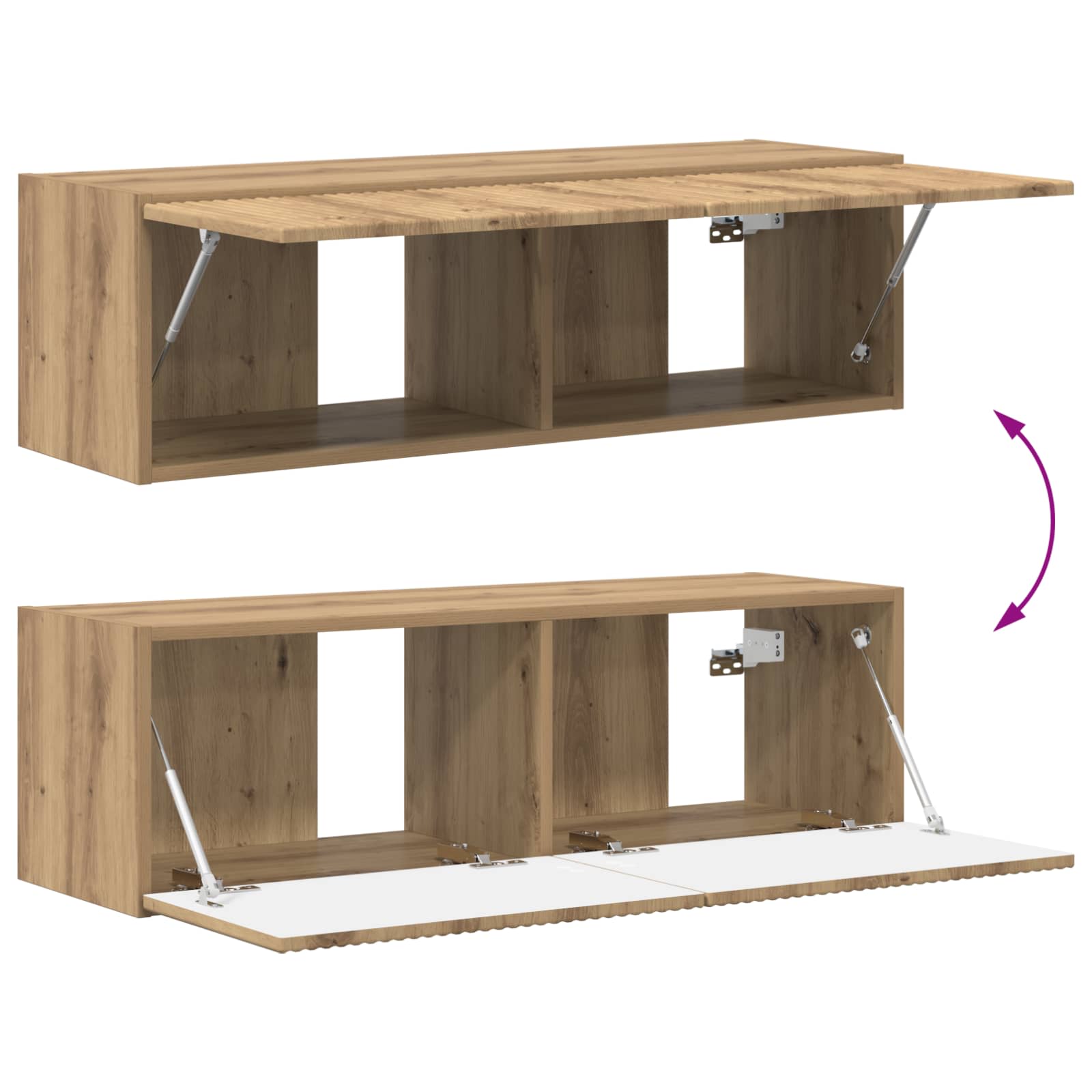 Ντουλάπι TV 8 τμχ. Artisan Oak