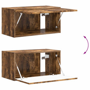 Σετ επίπλου τηλεόρασης 4 τμχ. Καπνιστό Δρύς Επεξεργασμένο Ξύλο