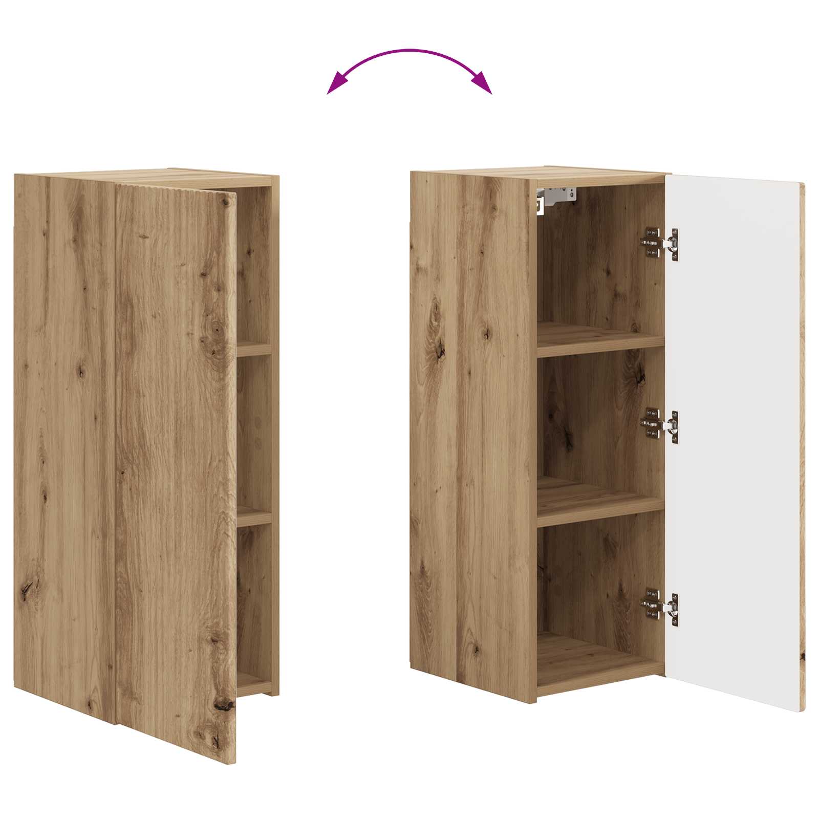 Σετ επίπλου τηλεόρασης 4 pcs Artisan Oak Επεξεργασμένο ξύλο