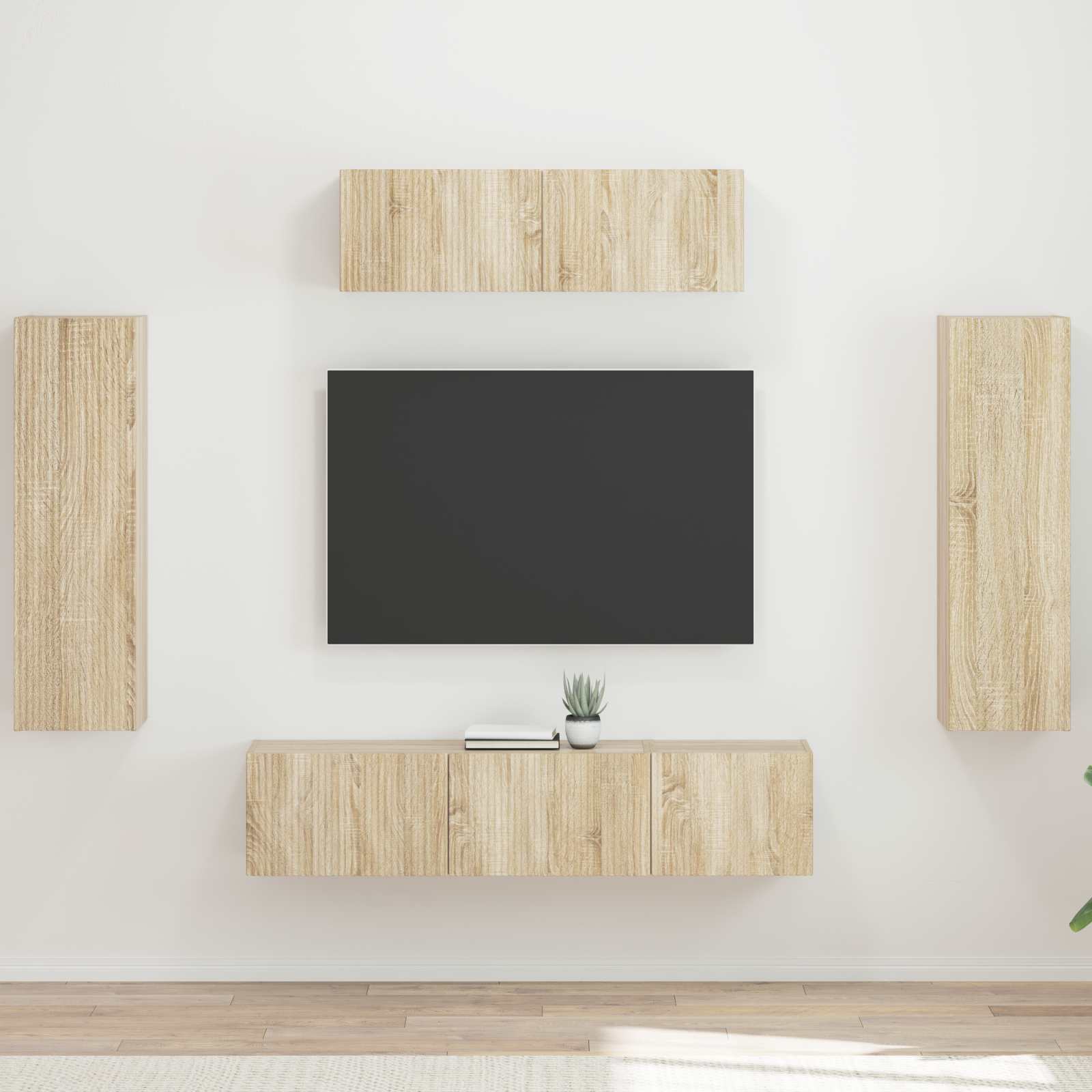 Ντουλάπι TV 5 pcs Δρύς Sonoma