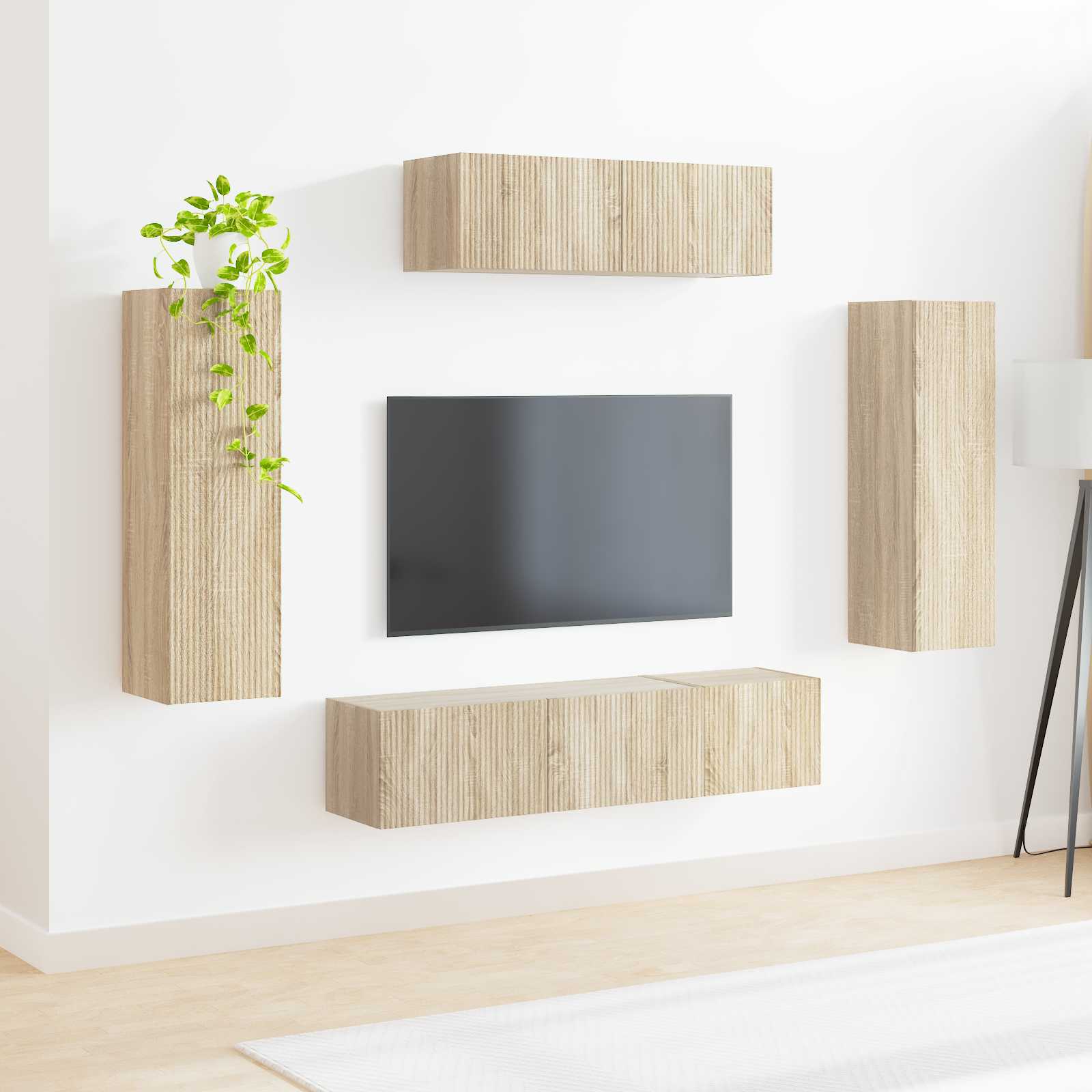 Ντουλάπι TV 5 pcs Δρύς Sonoma