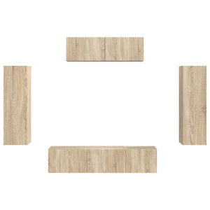 Ντουλάπι TV 5 τμχ. Δρύς Sonoma
