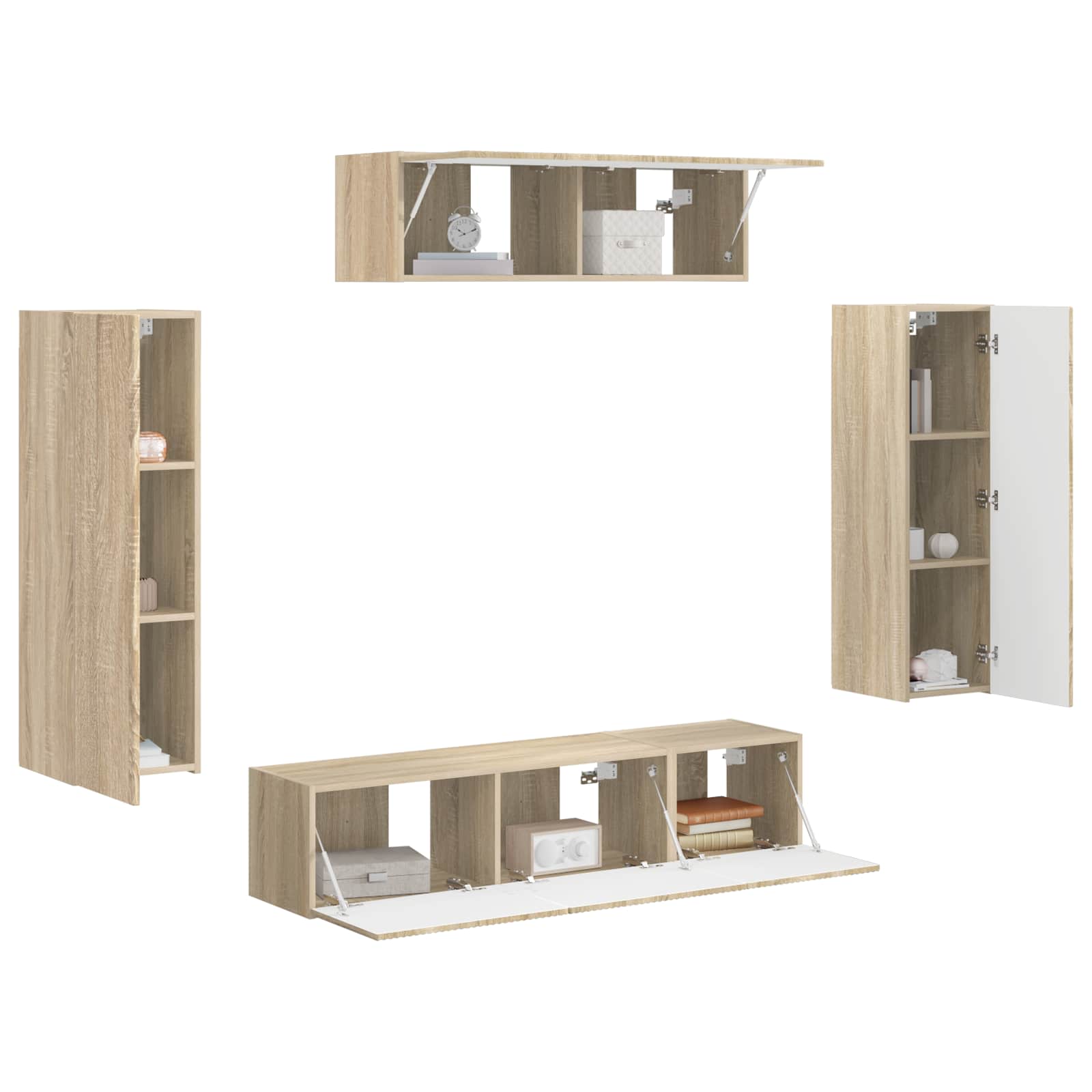 Ντουλάπι TV 5 pcs Δρύς Sonoma