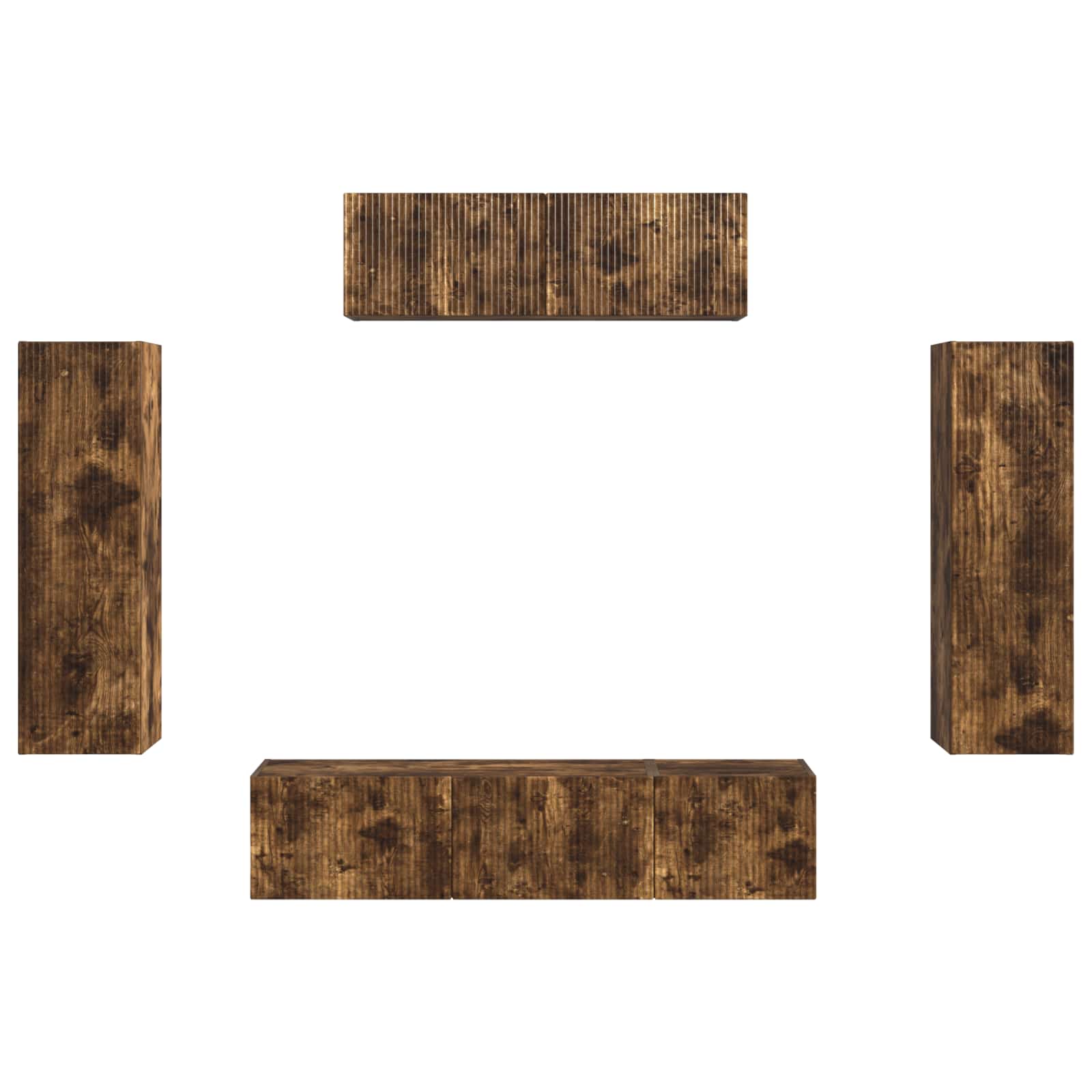 Ντουλάπι TV 5 pcs Καπνιστό Δρύς