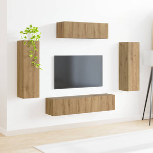 Ντουλάπι TV 5 τμχ. Artisan Oak - Pakobazaar