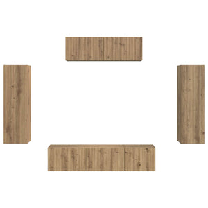 Ντουλάπι TV 5 τμχ. Artisan Oak - Pakobazaar
