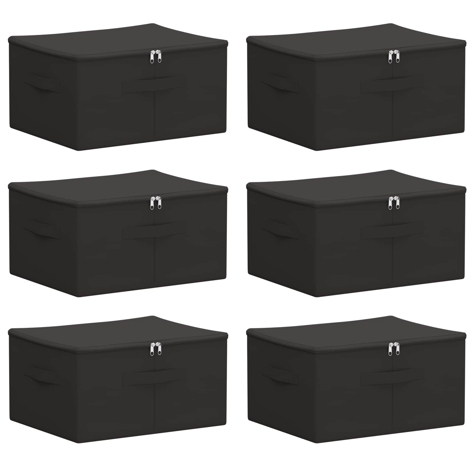 Κουτί αποθήκευσης 6 pcs Ανθρακί 43 x 34 x 23 εκ. Ύφασμα - Pakobazaar