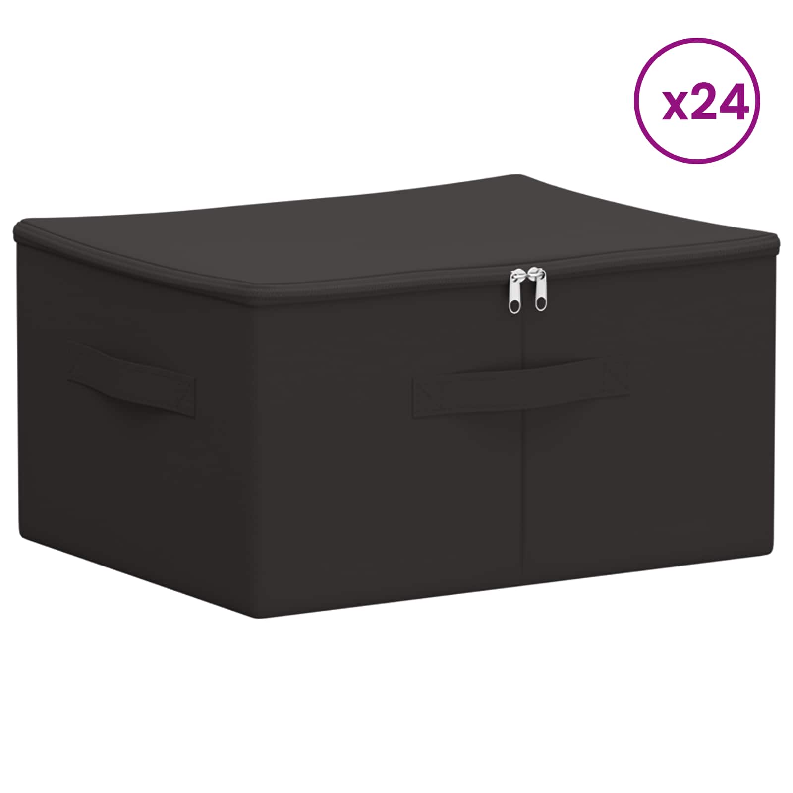 Κουτί αποθήκευσης 24 pcs Ανθρακί 43 x 34 x 23 εκ. Ύφασμα - Pakobazaar