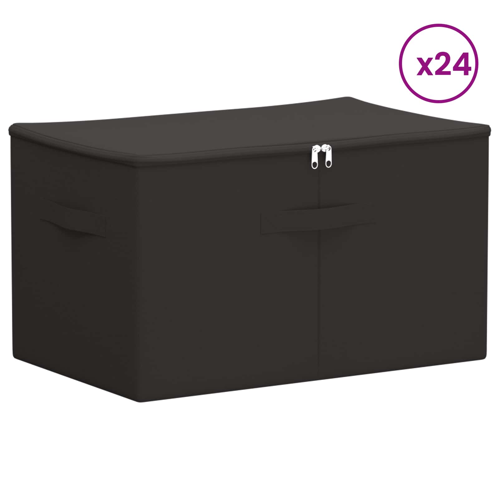 Κουτί αποθήκευσης 24 pcs Ανθρακί 55 x 35 x 32 εκ. Ύφασμα - Pakobazaar