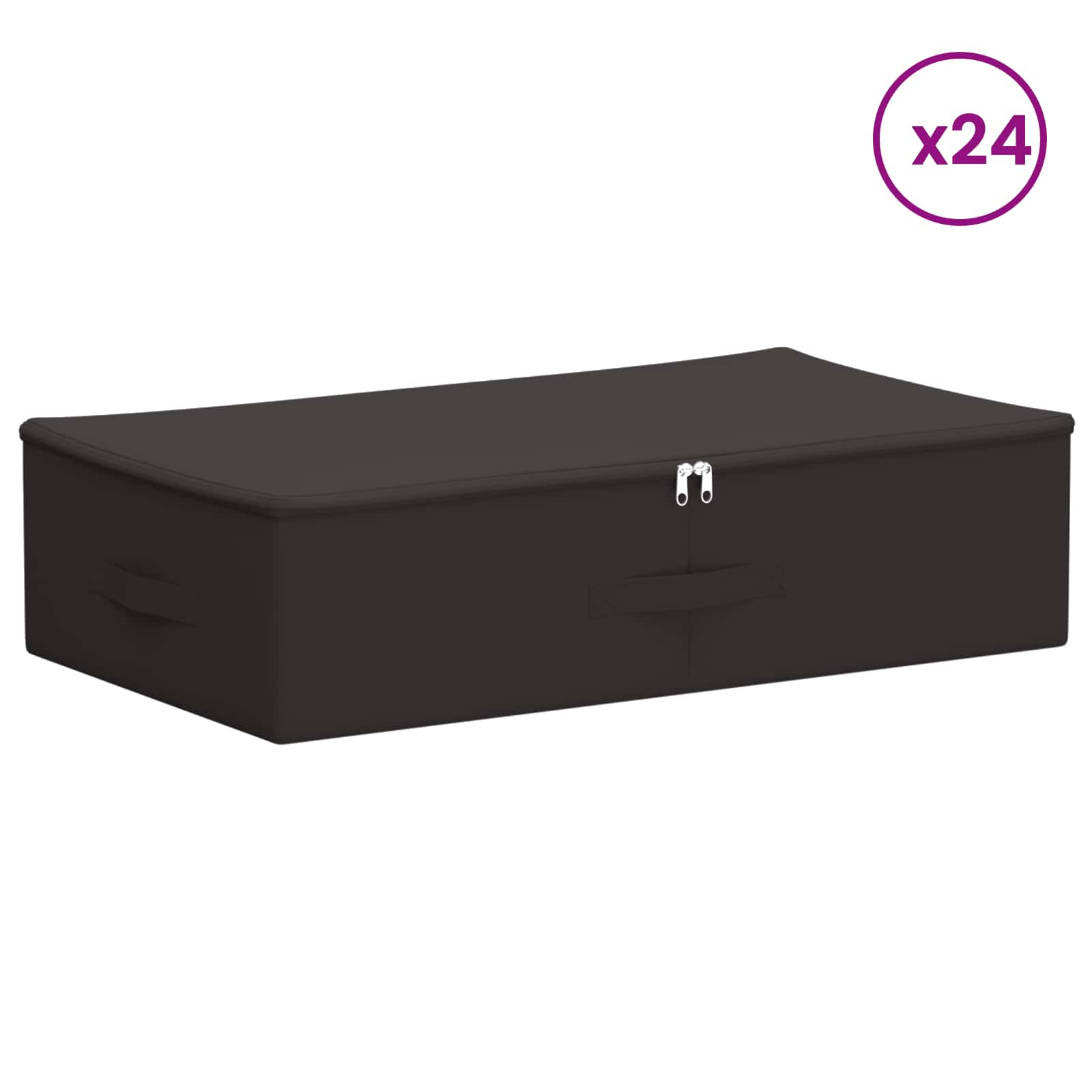 Κουτί αποθήκευσης 24 pcs Ανθρακί 70 x 40 x 18 εκ. Ύφασμα - Pakobazaar