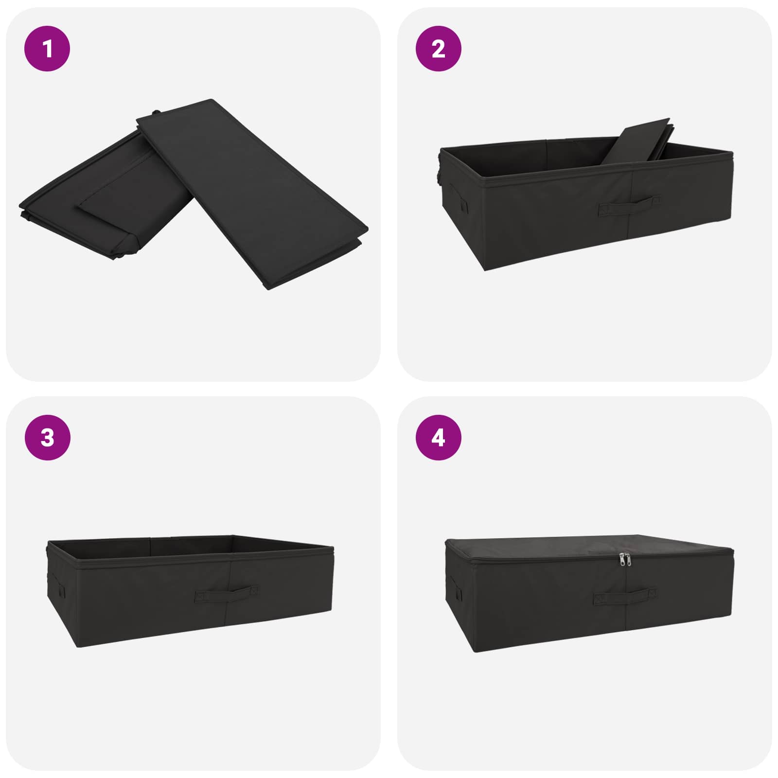Κουτί αποθήκευσης 24 pcs Ανθρακί 70 x 40 x 18 εκ. Ύφασμα - Pakobazaar